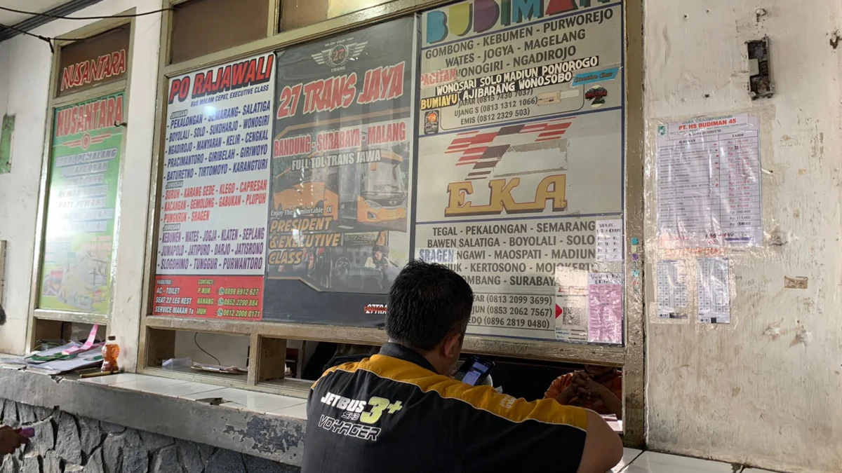 Mudik 2024, terminal Cicahem sepi peminat/Sadam Husen/Jabar Ekspres/