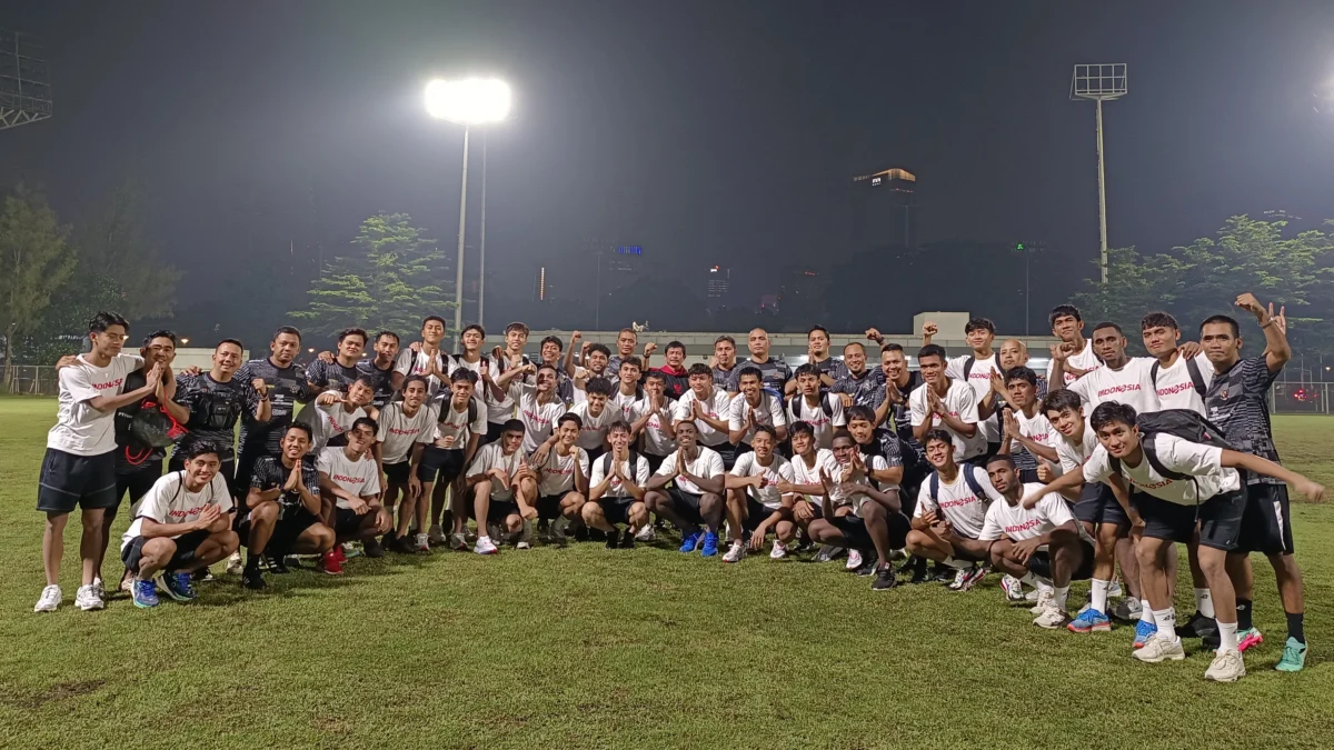 Tim U-20 Indonesia Tuntaskan Pemusatan Latihan, Indra Masih Melirik Pemain Diaspora Tim U-20 saat berada di rumput Hijau (PSSI)