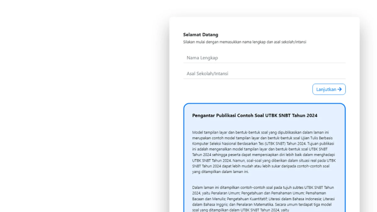 Link Simulasi Tes Soal UTBK SNBT 2024, Persiapkan Dirimu Sekarang Juga!