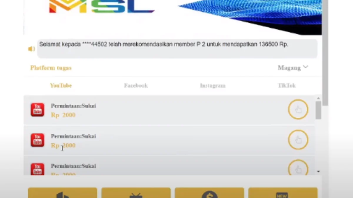 Waspada! MSL Aplikasi Penipuan Berkedok Tawarkan Keuntungan dari Media Sosial