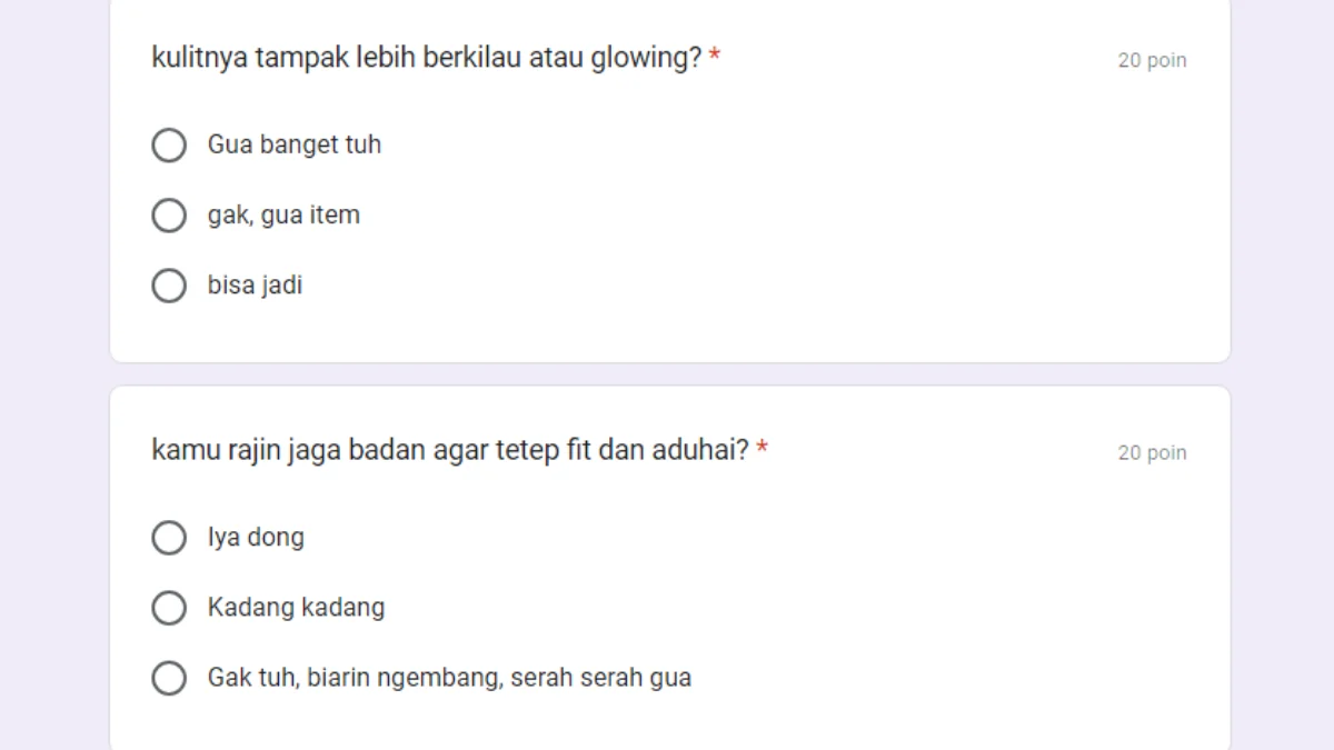 Uji Sebarapa Cantik Kamu Melalui Link Tes Google Form Gratis DISINI