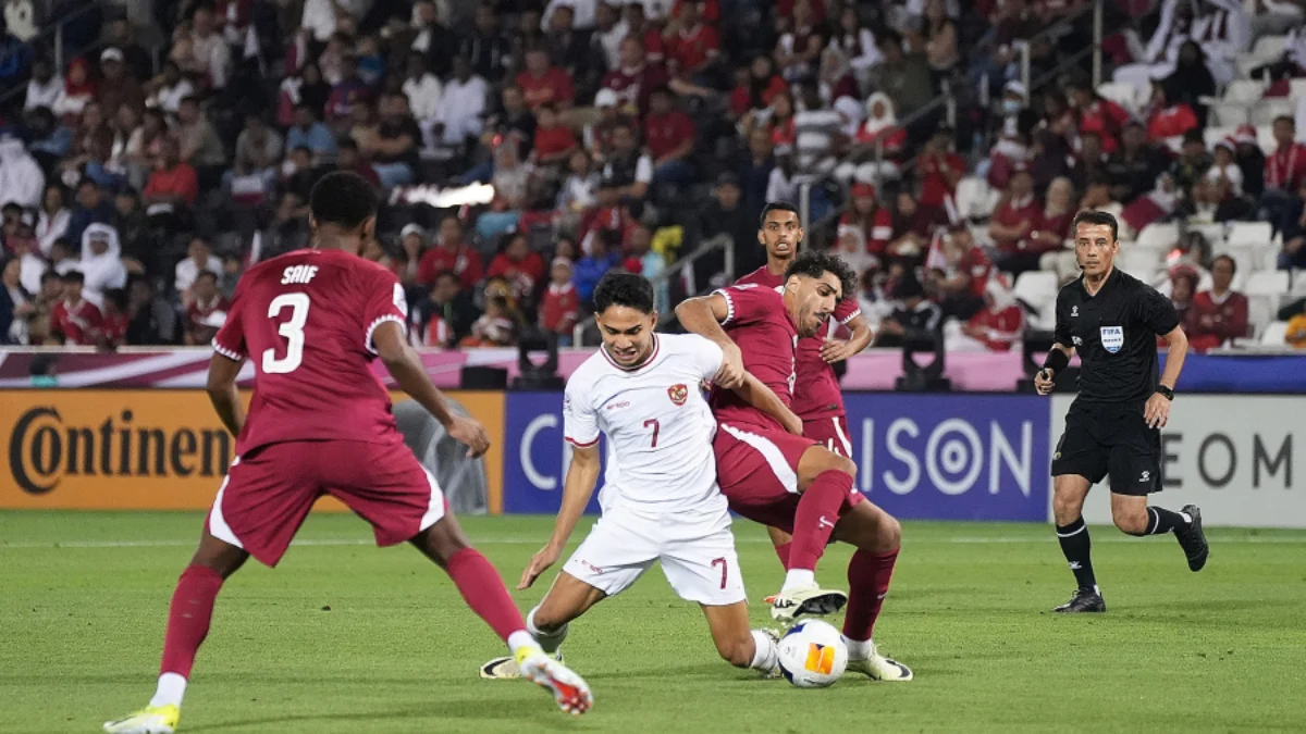Marselino Ferdinan saat berlaga membela Timnas Indonesia Melawan Qatar (Foto: PSSI)