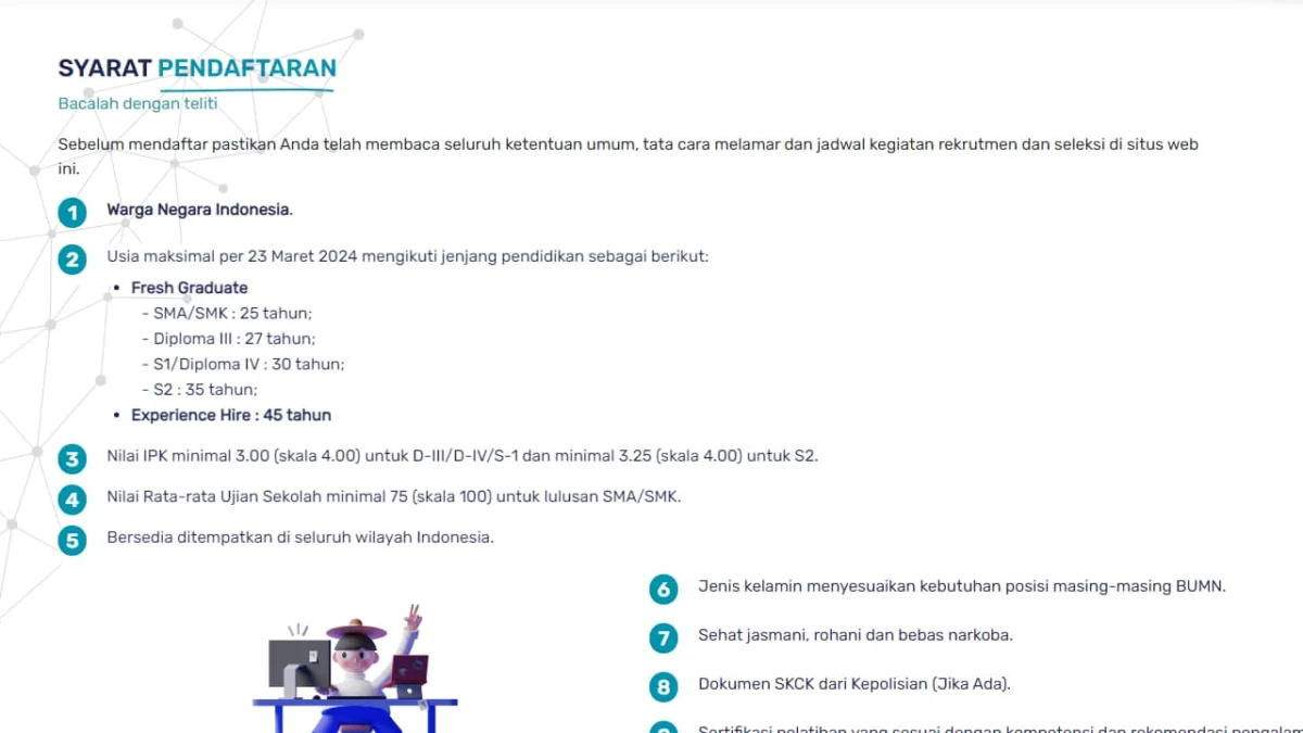 Pendaftaran Rekrutmen Bersama BUMN 2024 Ditutup Hari Ini, Berikut Linknya