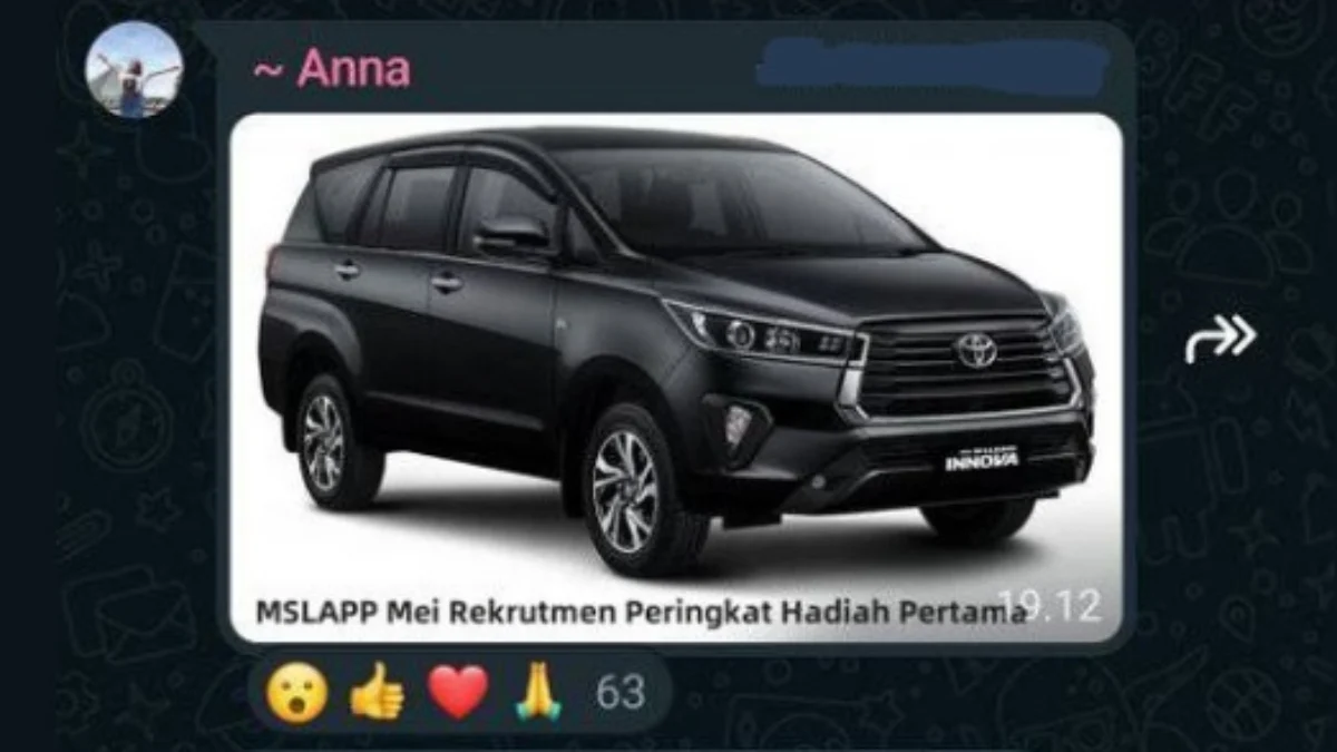 Penampakan hadiah mobil yang dijanjikan sebagai hadiah undian dari MSL.