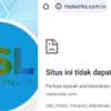 Website MSL yang sudah tidak bisa lagi diakses.