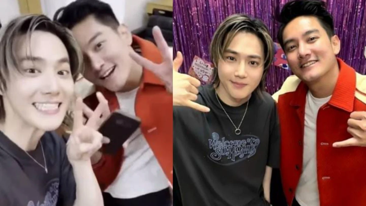 Perbandingan kamera yang dipakai Suho EXO saat Cheese Challenge dengan Boy William. (Instagram @boywilliam)
