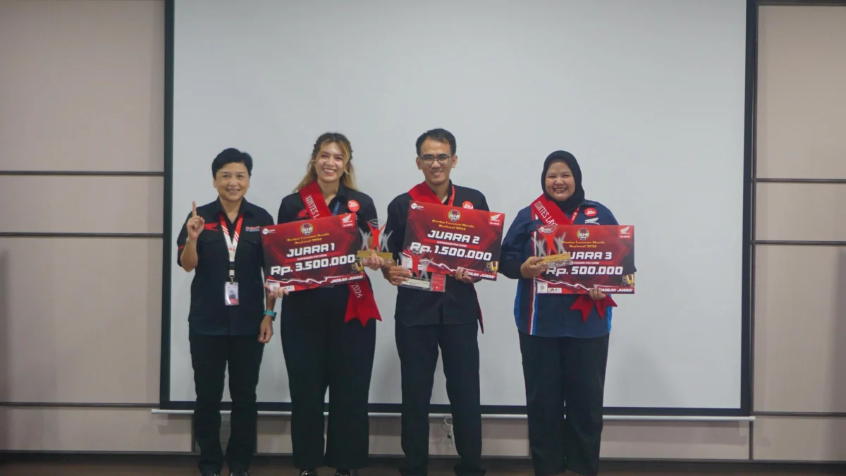 Juara Kategori PIC CRM Kontes Layanan Honda Regional 2024, Hadapi Tantangan Menuju Tingkat Nasional Juara Kategori PIC CRM Kontes Layanan Honda Regional 2024, Hadapi Tantangan Menuju Tingkat Nasional
