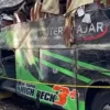 Ilustrasi. Bangkai bus yang membawa rombongan SMK Lingga Kencana Depok. Dok istimewa