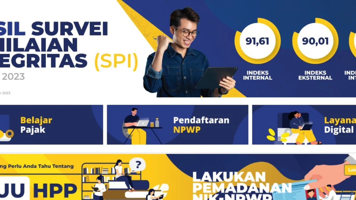 website DJP yang sedang melaporkan kinerja SPT tahunan dari masyarakat.