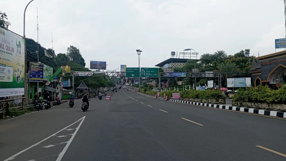 Kondisi arus lalulintas one way arah Bawah. Foto : Sandika Fadilah /Jabarekspres.com