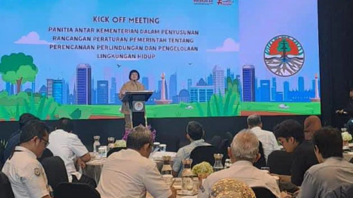 Menteri LHK, Siti Nurbaya Bakar saat berpidato di kegiatan Kick Off Meeting PAK, Kamis (2/5). (Yudha Prananda / Istimewa)