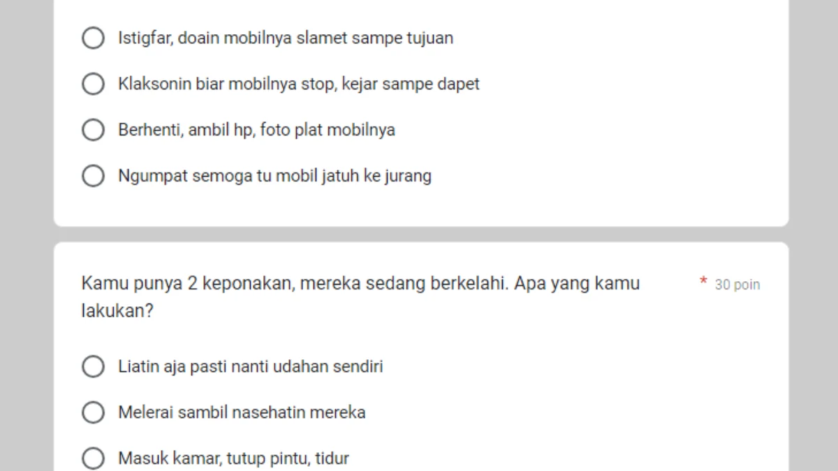 Link Tes Sejahat Apa Kamu Google Form Viral TikTok, Uji Seberapa Tingkat Kejahatanmu
