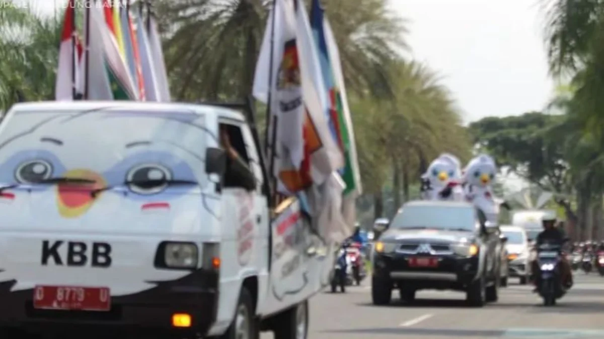 Giat kirab Pemilu 2024 di Kabupaten Bandung Barat. Dok KPU KBB