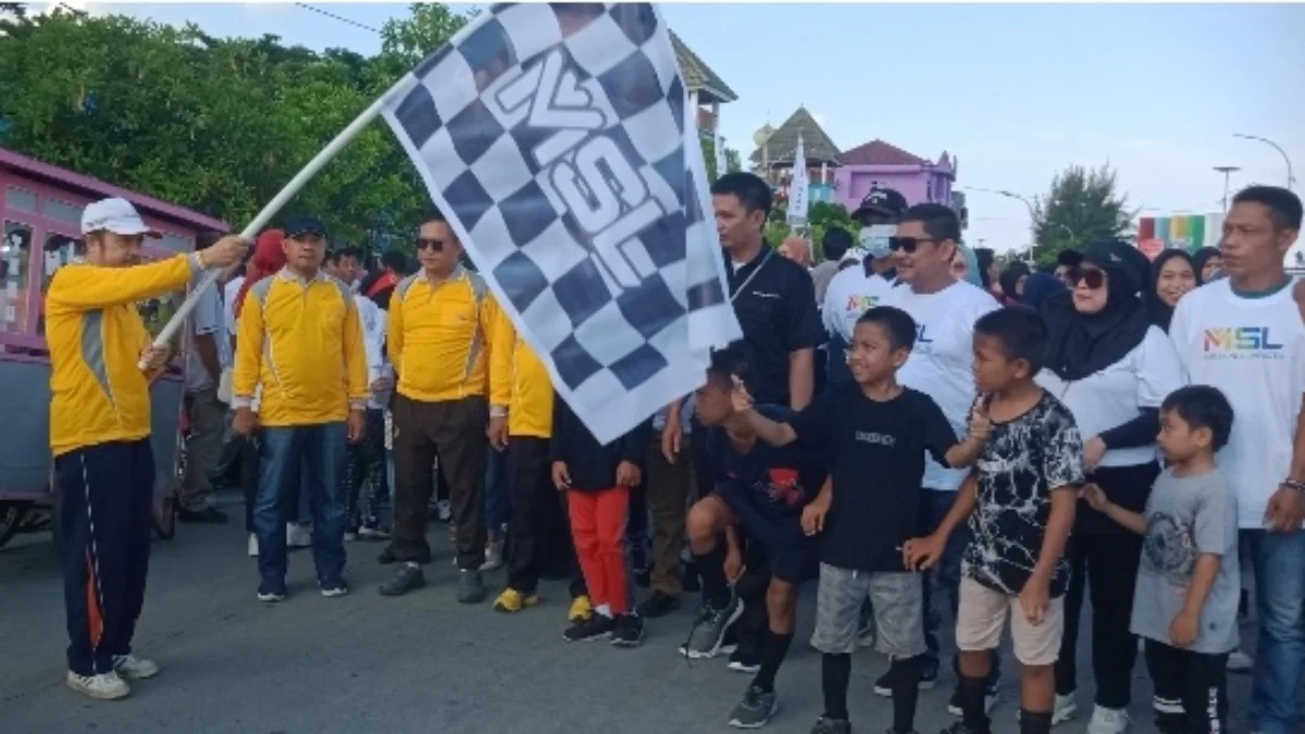 Event jalan santai yang digelar aplikasi MSL di Kepulauan Selayar. (dok inetnews)