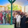 Bakal Calon Wali Kota Banjar, Bambang Hidayah (putih depan), saat bersilaturahmi dengan Himpaudi se-Kecamatan Banjar belum lama ini.