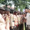 Pj Gubernur Jawa Barat Bey Machmudin Saat Melaksanakan Rangkaian Acara Peringatan Hari Pendidikan Nasional Tahun 2024 Tingkat Provinsi Jawa Barat di Lapangan Sempur, Kota Bogor, Kamis (2/5/2024). Foto : Angga/Adpim Jabar