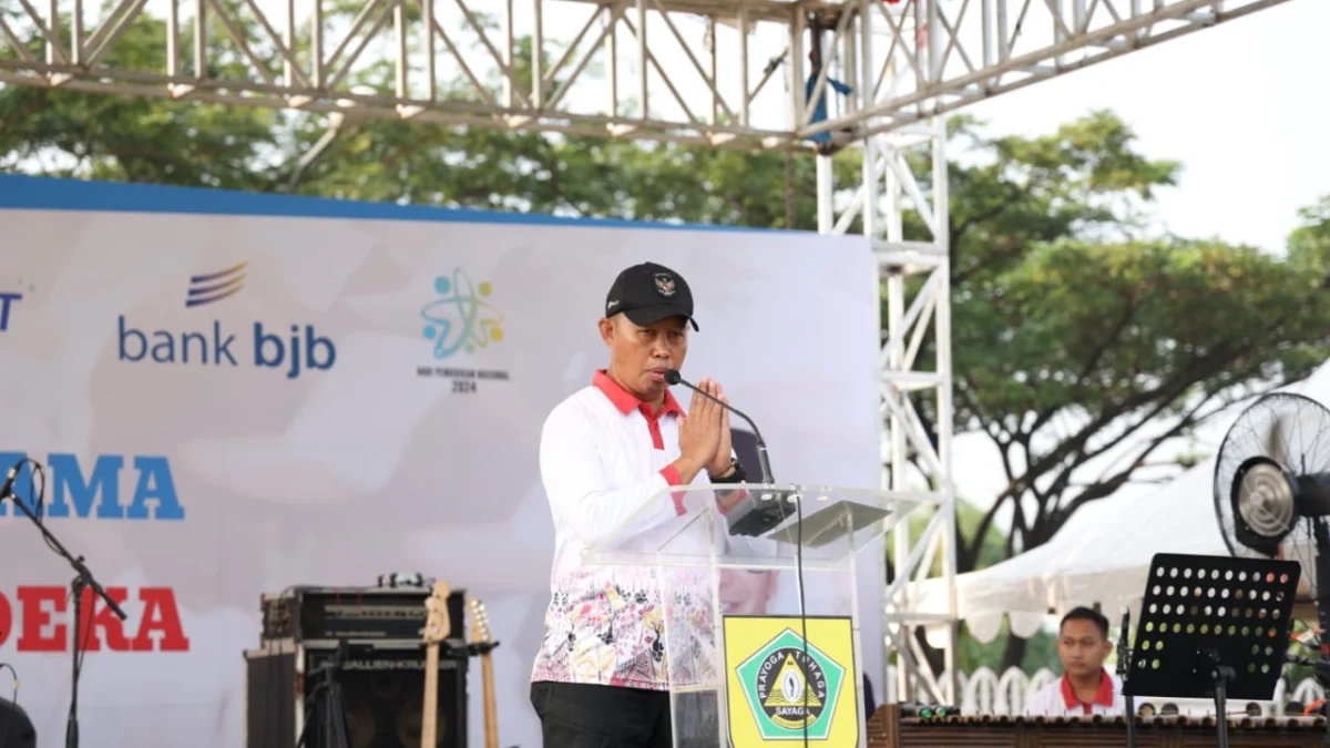 PJ Bupati Bogor Asmawa Tosepu saat memberikan sambutan. Foto : Sandika Fadilah /Jabarekspres.com