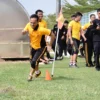 Wakapolres Banjar Kompol Dani Prasetya mengikuti Samjas di Stadion Gelora Banjar Patroman Kota Banjar, Selasa 14 Mei 2024. (Istimewa)