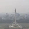 Diatas tugu monas terlihat kualitas udara Kota Jakarta. Foto/ANTARA