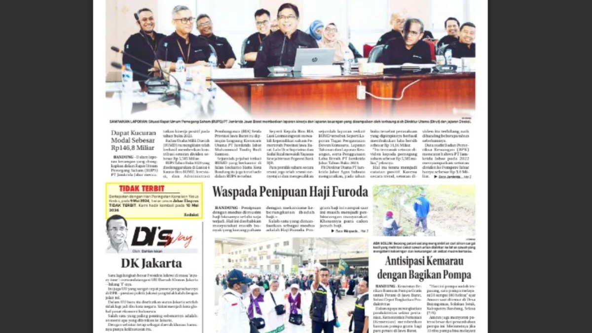 Epaper Jabar Ekspres 8 April 2024
