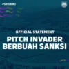 Persib mendapatkan sanksi dari Komdis PSSI akibat tindakan Pitch Invander penonton. Foto/persib