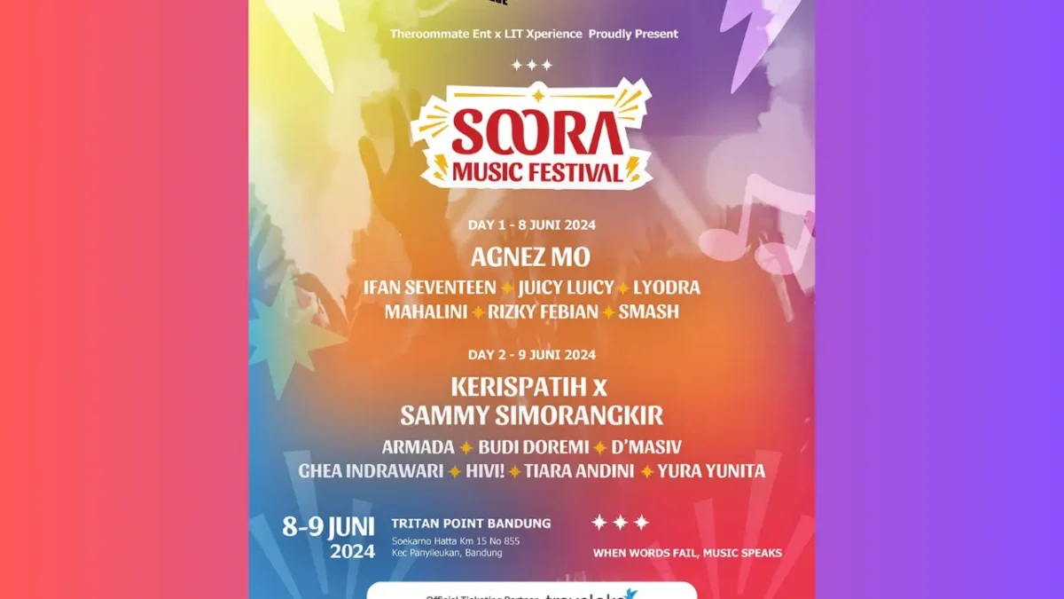 SOORA Music Festival 2024 Siap Menggebrak Panggung Hiburan di Tritan Point Bandung