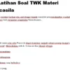 Contoh Soal Latihan TWK BUMN Tes Online Tahap 1/ Tangkap Layar JabarEkspres