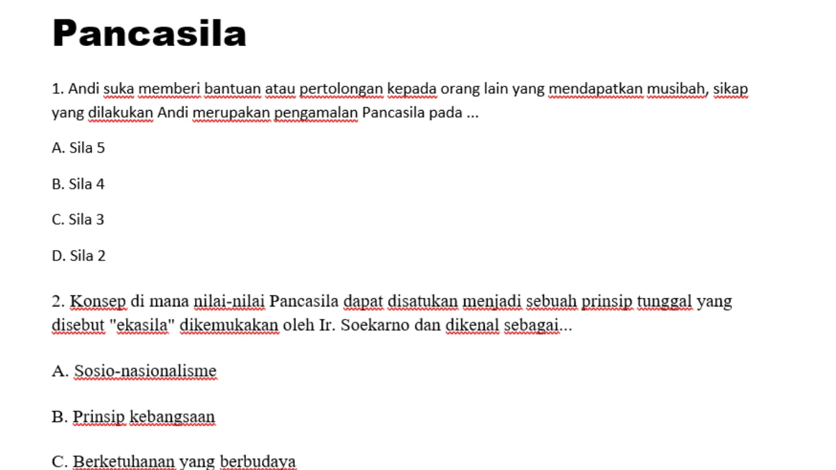 Contoh Soal Latihan TWK BUMN Tes Online Tahap 1/ Tangkap Layar JabarEkspres