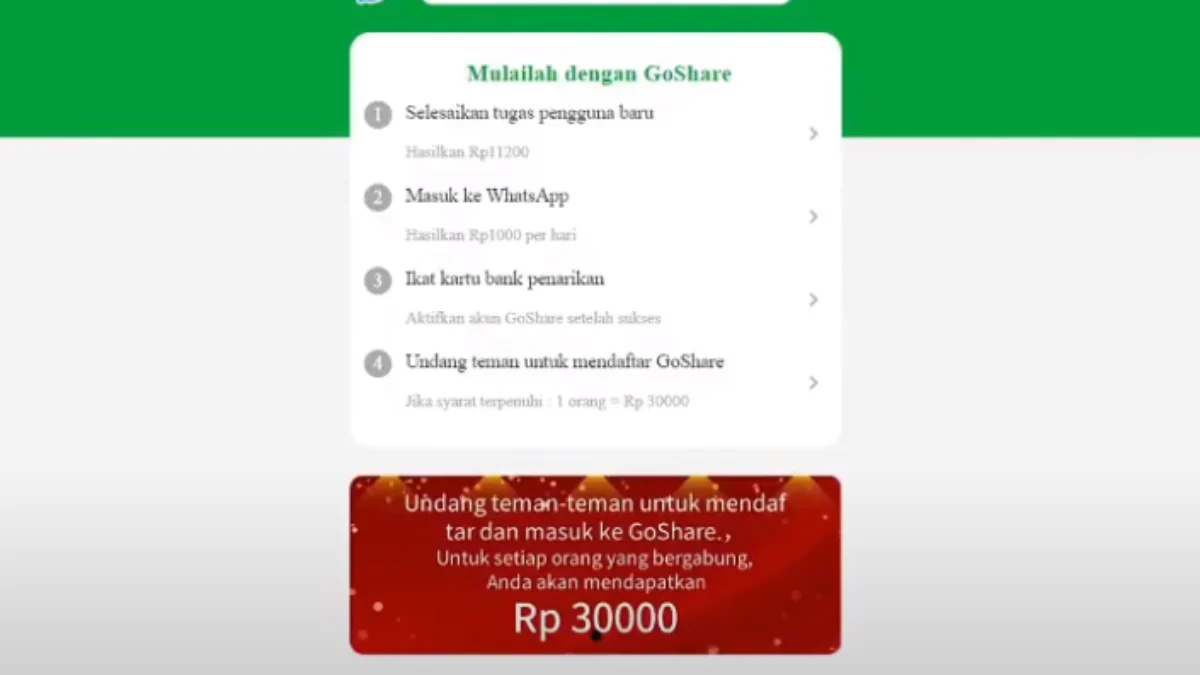 Jangan Daftar Aplikasi Penghasil Uang Go Share Nanti Kalian Menyesal