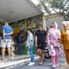 Aktivitas wisatawan Domestik di kawasan Braga, Kota Bandung. (Pandu Muslim/Jabar Ekspres)