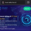 Penampakan aplikasi Trust Securitas yang diduga sebagai aplikasi ponzi.