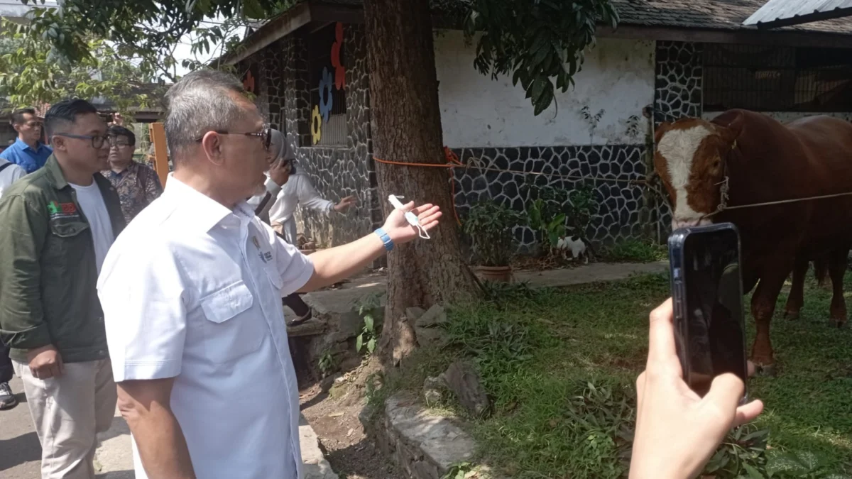 Dok. Mendag Zulkifli Hasan (Zulhas) saat tinjau RPH Ciroyom Bandung. Sabtu (15/6). Foto. Sandi Nugraha.