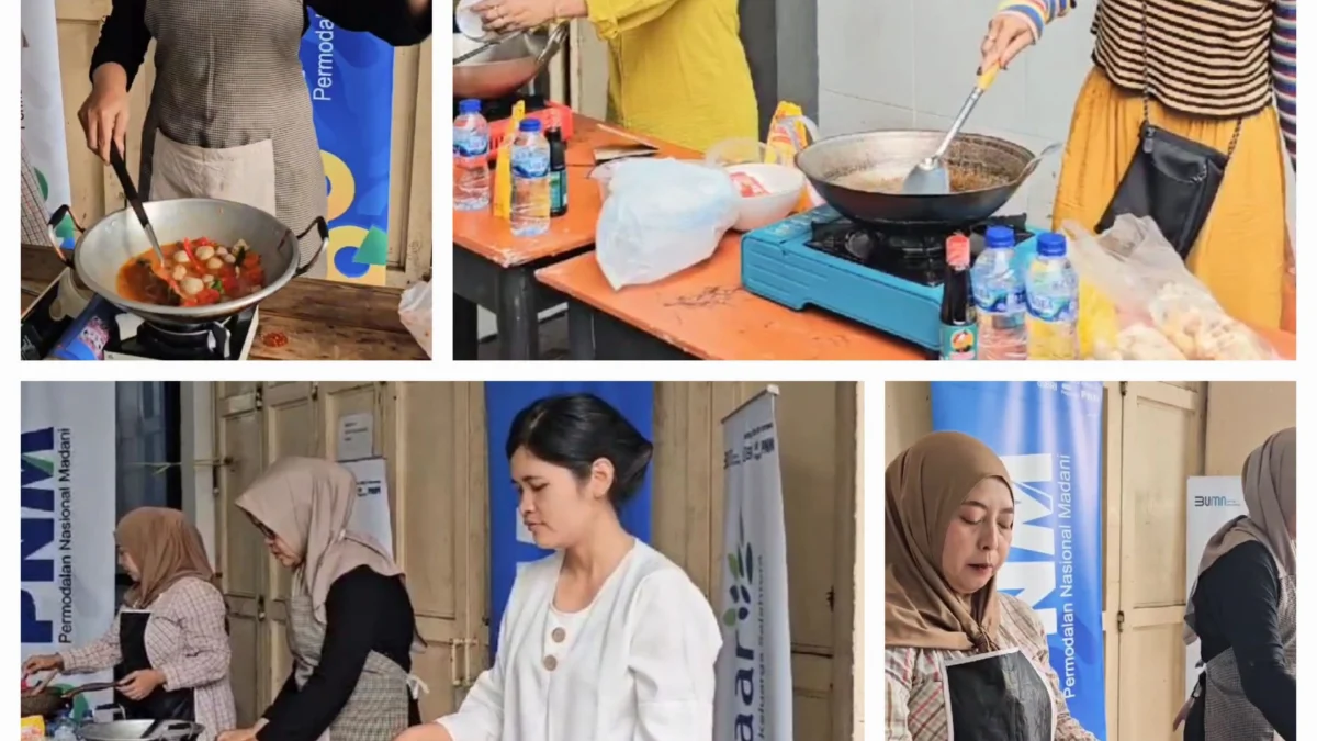 Peserta Lomba masak Ultra Micro Chef yang digelar dalam rangka HUT PNM ke-25 tahun.