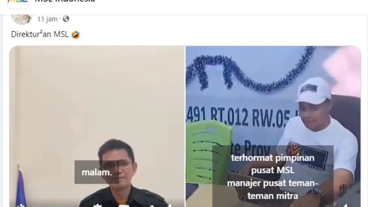 Tangkapan layar unggahan tentang leader-leader aplikasi MSL.