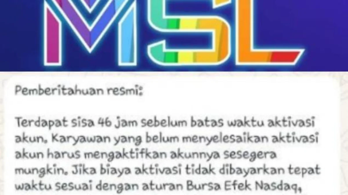 Pengumuman dari MSL APP tentang nasib anggotanya yang tak bayar biaya aktivasi.