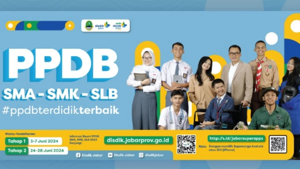 Pendaftaran PPDB Jabar 2024 dibuka mulai hari ini.