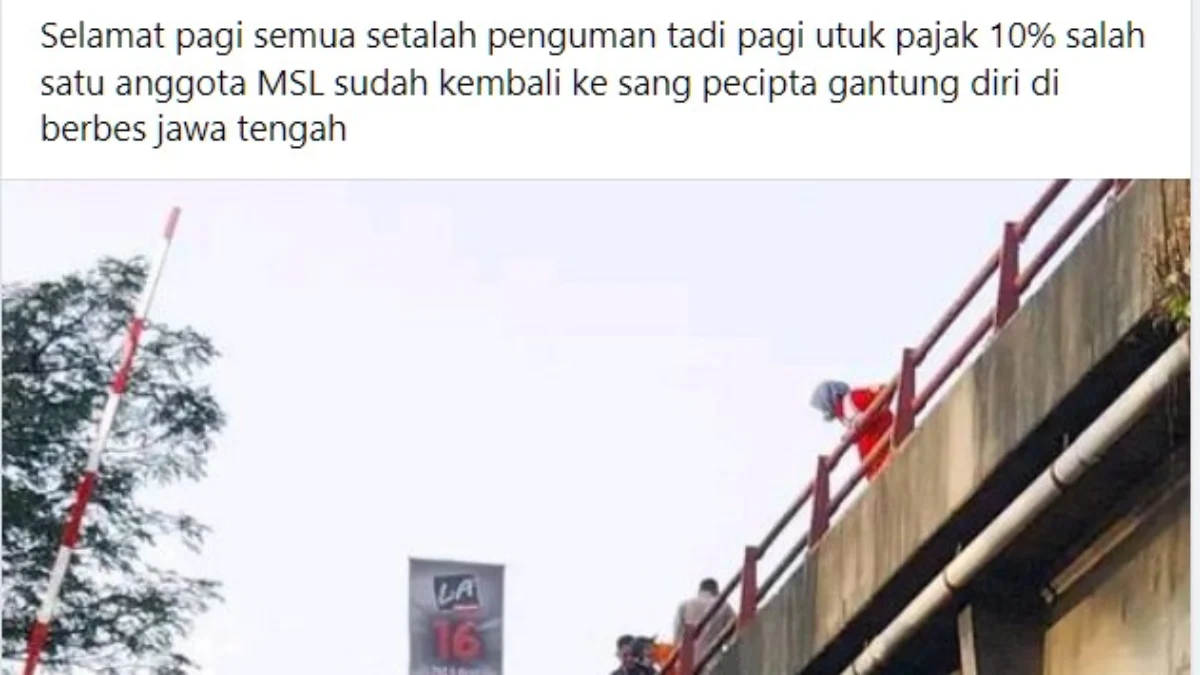 Pasca SCAM, Foto Bundir di Bandung Disebut Korban MSL Postingan salah satu akun di Facebook terkait aksi bundir yang diduga korban MSL