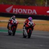 Aksi para pebalap Astra Honda dalam ajang Asia Road Racing Championship (ARRC) 2024 disirkuit Motegi.