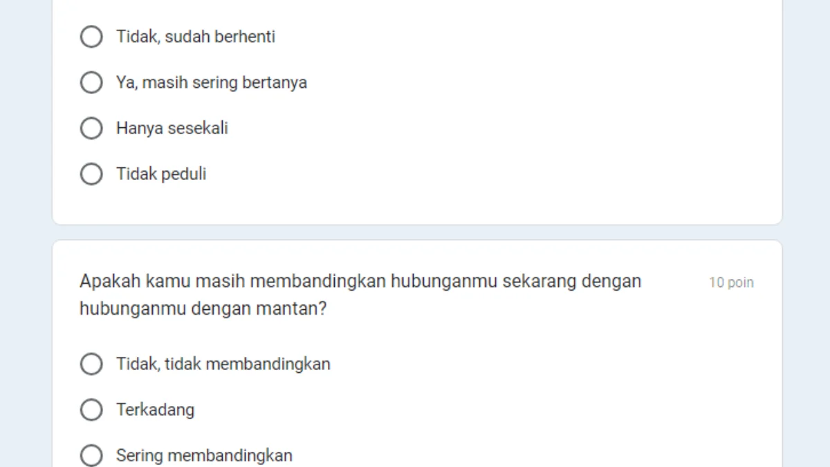 Link Tes Gagal Move On Google Form Viral TikTok Gratis Disini, Ikut dan Lihat Skor Gamonmu