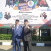 Doc. Pj Wali Kota Cimahi, Dicky Saromi (kiri) dan Sekretaris Daerah Cimahi, Dikdik S. Nugrahawan (kanan) usai upacara peringatan HUT Kota Cimahi ke-23 di Lapangan Apel Pemkot Cimahi, Jumat (21/6) (Mong)