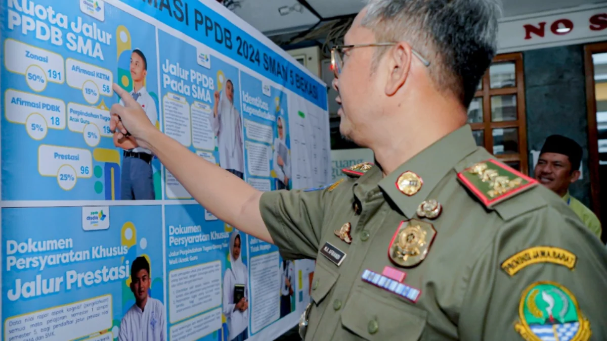 Plh. Kepala Dinas Pendidikan (Kadisdik) Jabar, M. Ade Afriandi meninjau pelaksanaan PPDB di seluruh wilayah Jabar.