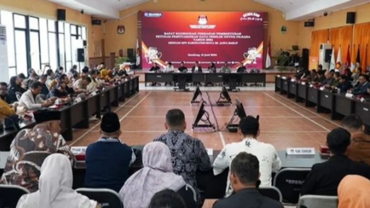 Rakor persiapan pembentukan Pantarlih di KPU Jabar. (Ist)