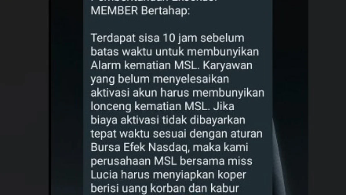 Alarm Kematian Dibunyikan, MSL Akhirnya Rilis Pemberitahuan Eksekusi Member Bertahap Pemberitahuan eksekusi yang dirilis aplikasi MSL