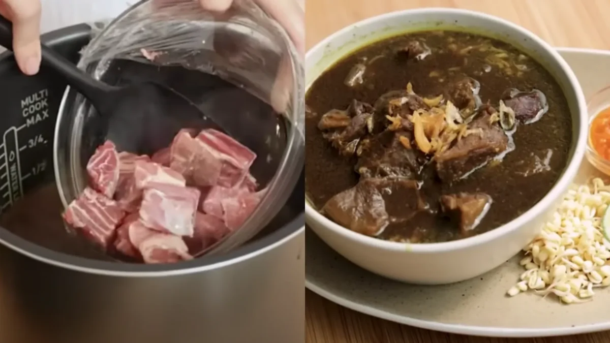 Resep Rawon Menu Idul Adha/ Kolase YouTube Devina Hermawan