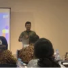 Ketua Pelaksana Pusat Kampus Merdeka (PPKM) Gugup Kismono dalam acara Pencapaian Kebijakan MBKM dan Sosialisasi Kampus Merdeka Mandiri (KMM) di Century Park Hotel, Kemendikbudristek, Jumat (25/8/2023). Foto/ANTARA