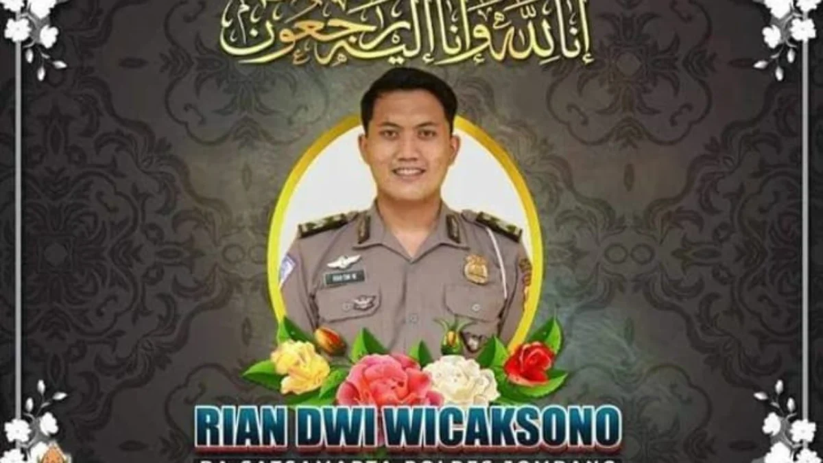 Anggota Polres Jombang Briptu Rian Dwi Wicaksono yang meninggal dunia akibat dibakar istrinya, Briptu FN. (HO-Polres Jombang)