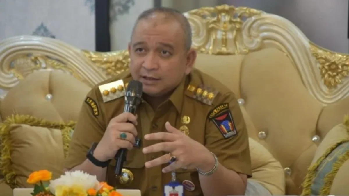 Pj Wali Kota Padang, Andree Algamar memaparkan inovasi bidang lingkungan hidup untuk menjawab kebutuhan masyarakat. foto/ANTARA