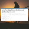 LINK TES UJIAN GAMON ( Gagal Move On) Apa Kamu Masih Terbayang-Bayang Mantan?