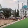 Alun-Alun Ciparay, Kabupaten Bandung setelah dilakukan penataan tata ruang oleh Disperkimtan Jawa Barat. (Yanuar/Jabar Ekspres)