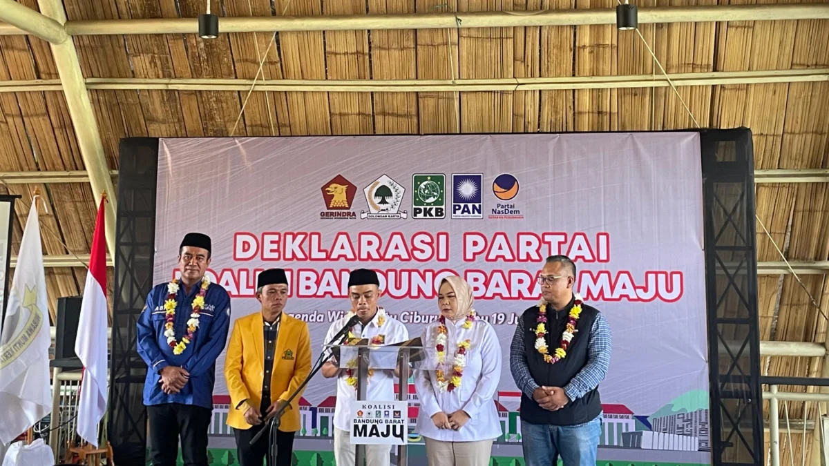 Deklarasi partai koalisi Bandung Barat Maju. Rabu (19/6). Foto Jabar Ekspres/wit